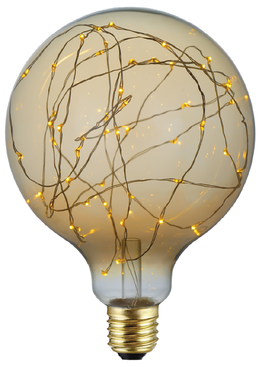 Deco Filament Classic Lamp A60 Amber 3W Dimm ES|BC