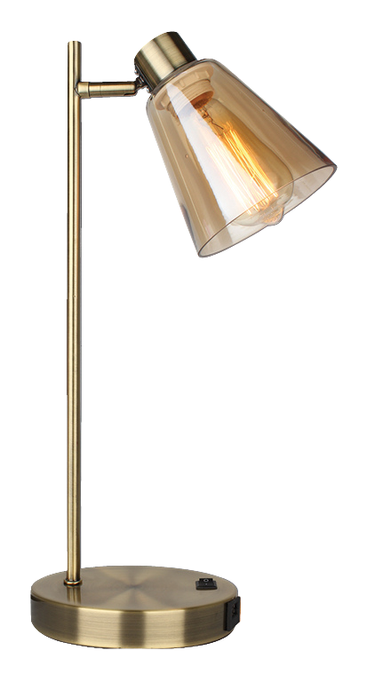 Glass Table Lamp Amber
