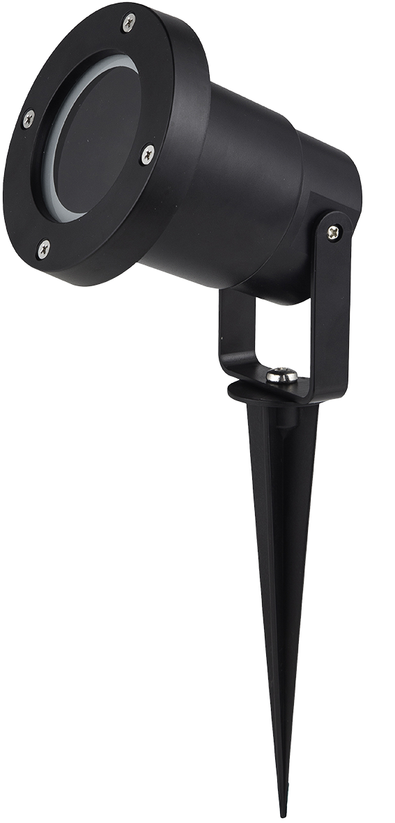 Spike Black GU10 Outdoor Spotlight