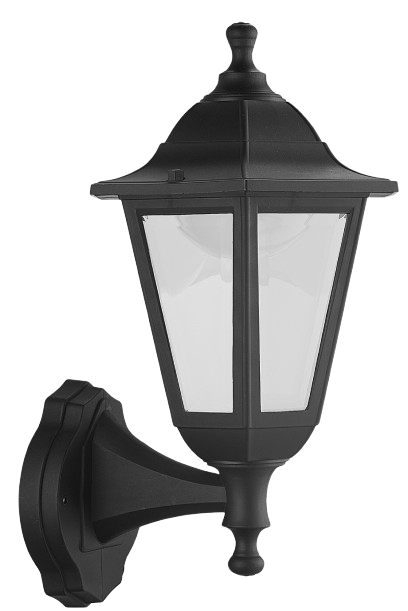 Black Wall Lantern 8W
